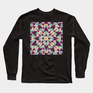 Purple Henna Bloom Long Sleeve T-Shirt